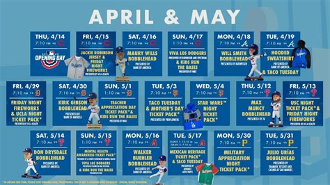 Chris Taylor – July 5th. . Dodgers promotional schedule